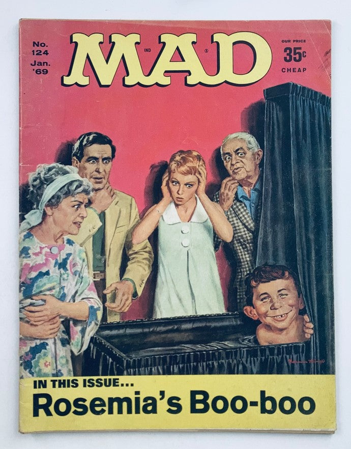 Mad Magazine January 1969 No. 124 Rosemia's Boo-boo 6.0 FN Fine No Label