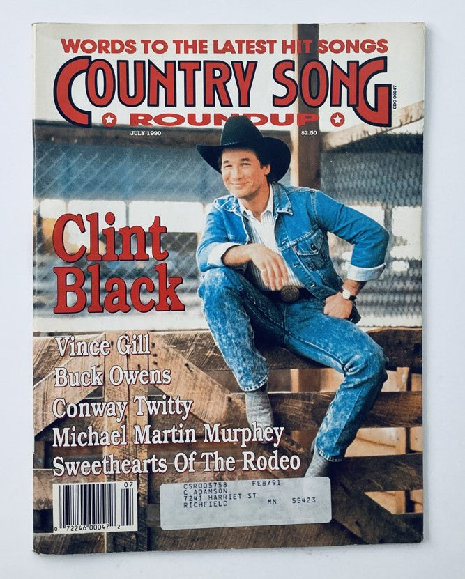 VTG Country Song Roundup Magazine July 1990 Clint Black & Vince Gill