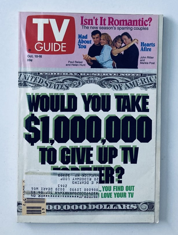 TV Guide Magazine October 10 1992 Paul Reiser and Helen Hunt NY Metro Ed.