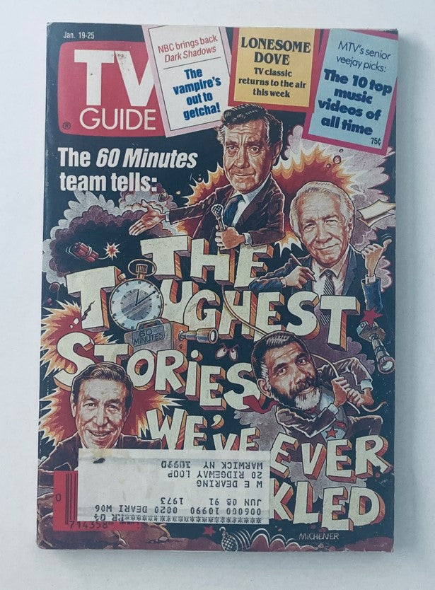 TV Guide Magazine January 19 1991 Ed Bradley, Harry Reasoner NY Metro Ed.