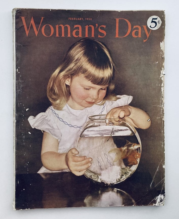 VTG Woman's Day Magazine February 1950 Tips on Doll Repairing No Label