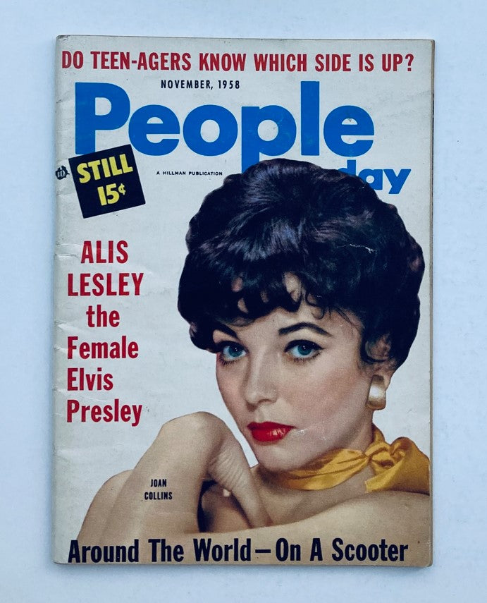 VTG People Today Magazine November 1958 Vol 16 No. 5 Joan Collins No Label