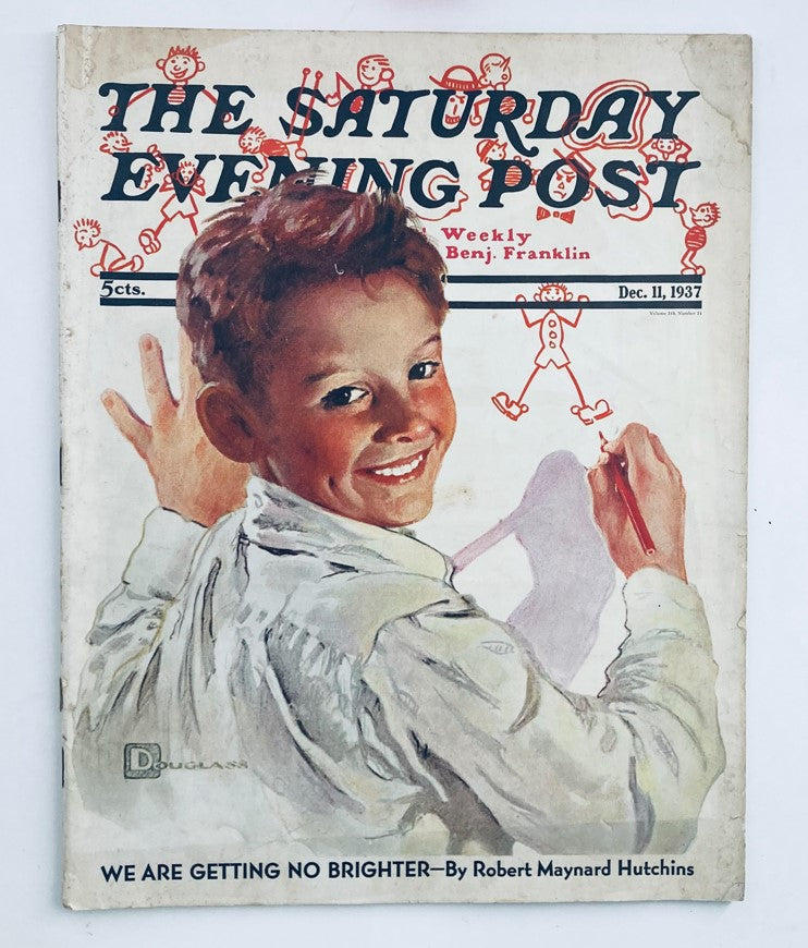 The Saturday Evening Post Magazine December 11 1937 Getting No Brighter No Label