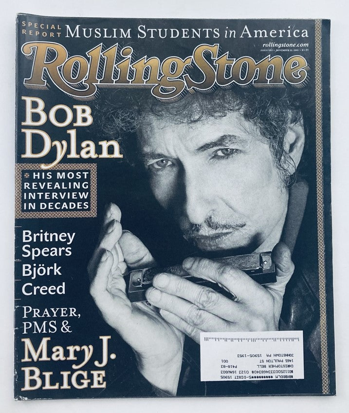 Rolling Stone Magazine November 22 2001 Issue 882 Bob Dylan & Britney Spears