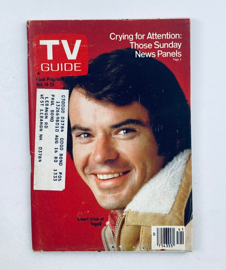 TV Guide Magazine October 14 1978 #1333 Robert Urich New Hampshire Ed.