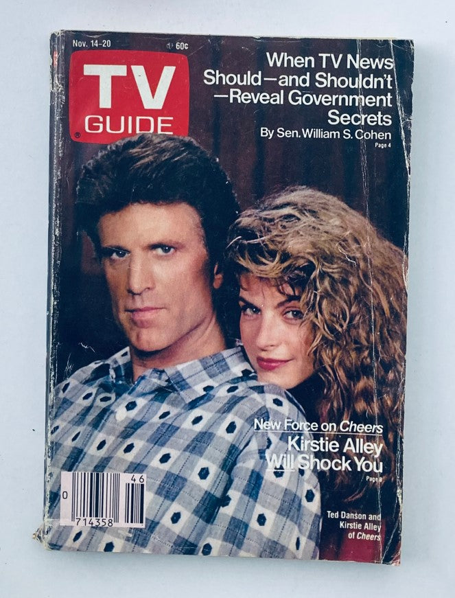 TV Guide Magazine November 14 1987 Ted Danson Southern FL Ed. No Label