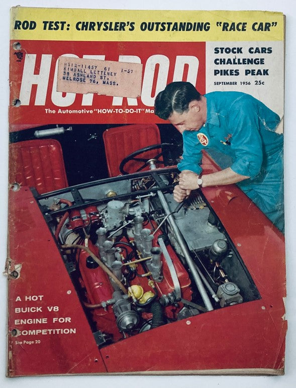 VTG Hot Rod Magazine September 1956 Vol 9 No. 9 Buick V8 Engine for Competition