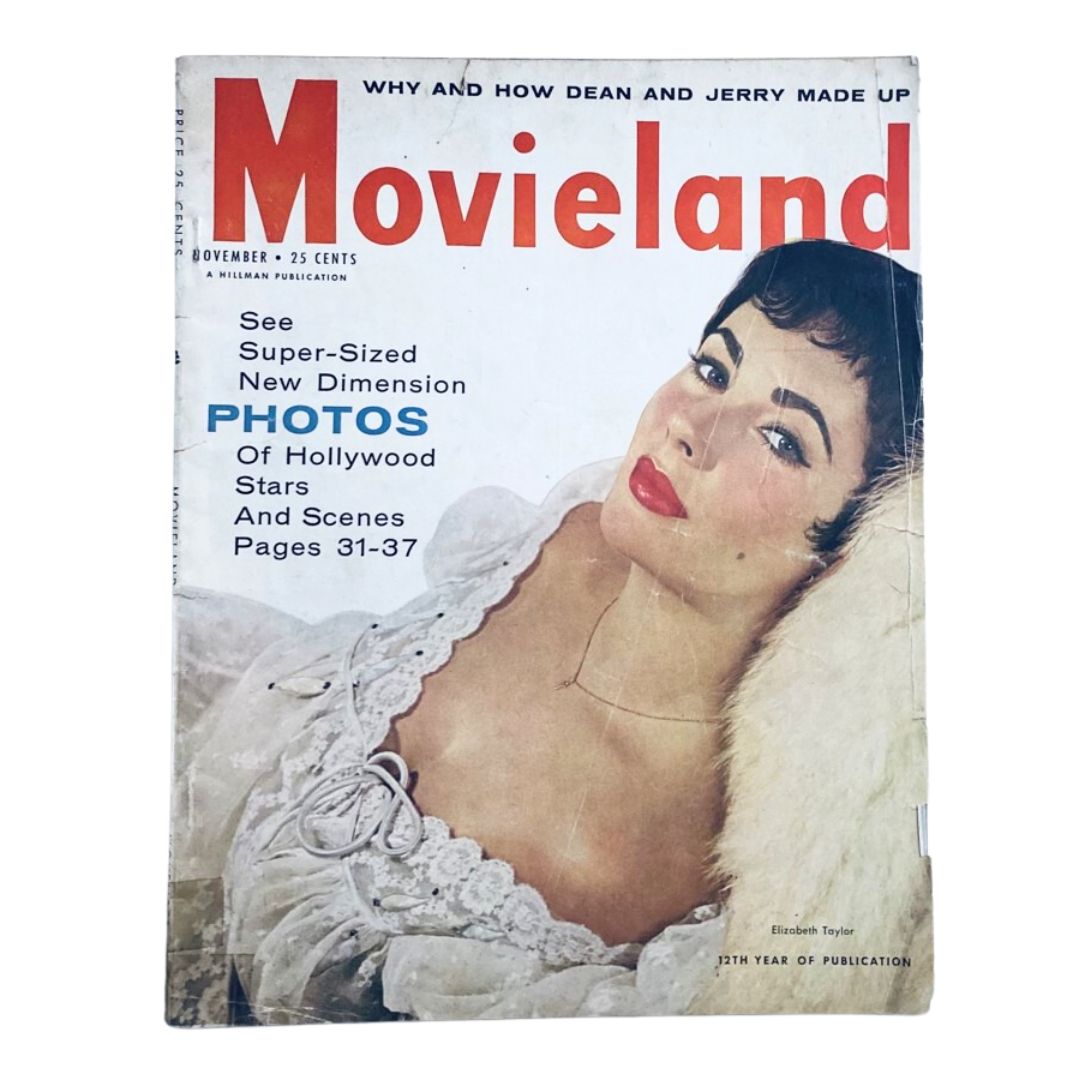 VTG Movieland Magazine November 1955 Vol 13 No. 11 Elizabeth Taylor No Label