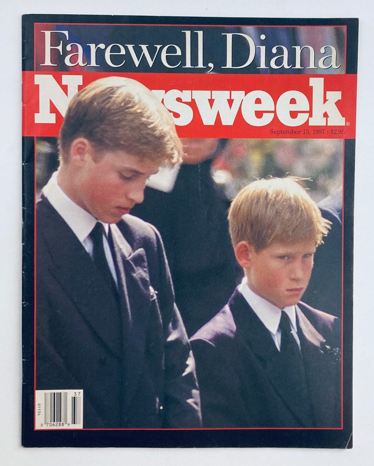 Newsweek Magazine September 15 1997 Prince Harry and Prince William No Label