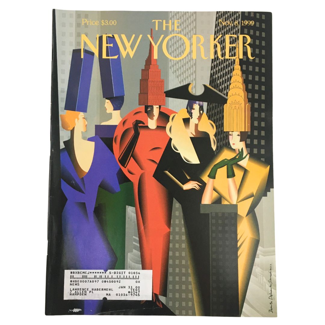 The New Yorker November 8 1999 Full Magazine Theme Cover Art by Danuta D-D, VG