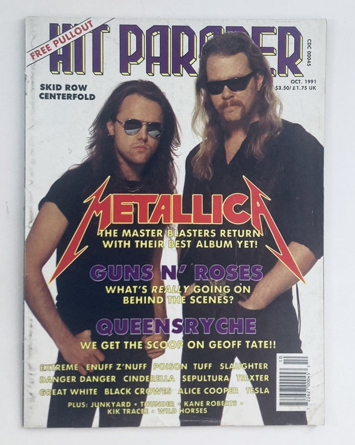 Hit Parader Magazine October 1991 Lars Ulrich & James Hetfield No Label