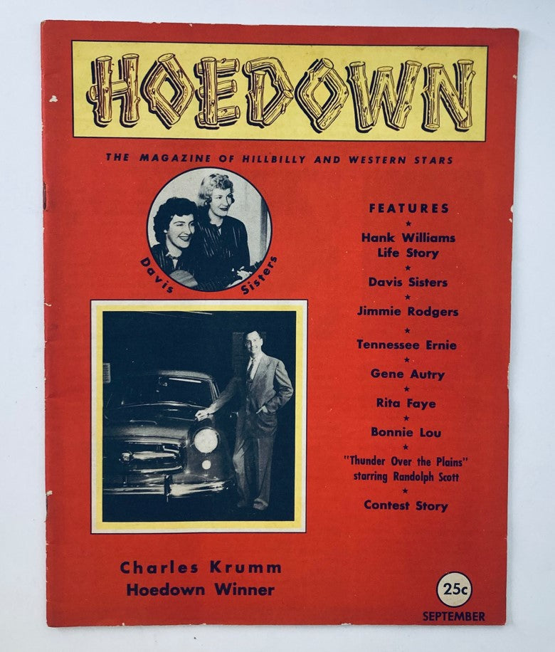 VTG Hoedown Magazine September 1953 Vol 1 No. 1 Charles Krumm No Label