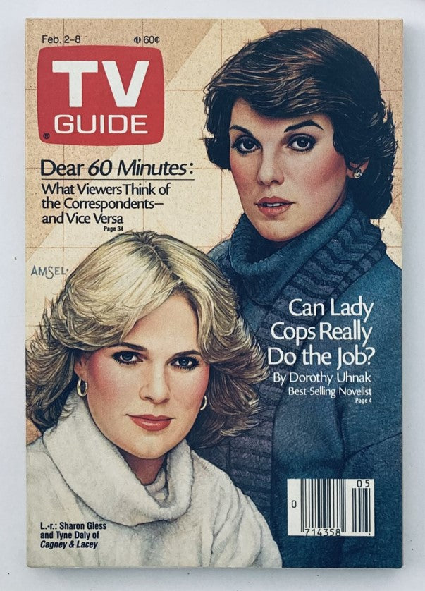 TV Guide Magazine February 2 1985 Sharon Gless WA-Baltimore Ed. No Label VG