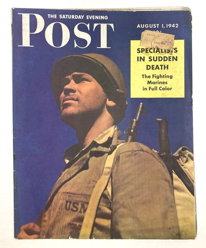 Saturday Evening Post Magazine August 1 1942 Photographic Cover by Rudy Arnold