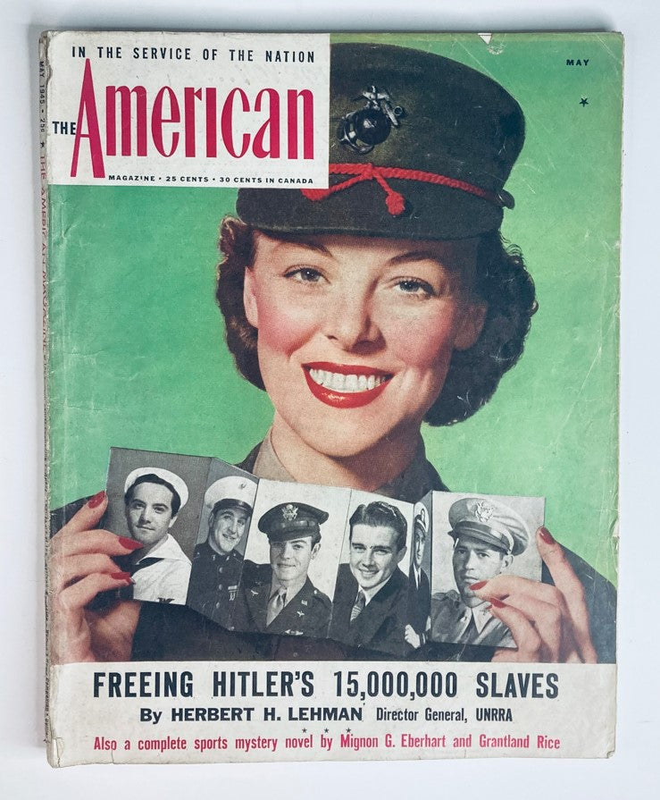 VTG The American Magazine May 1945 Vol 139 #5 Jean Tate Cover No Label