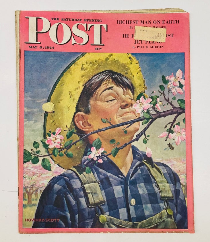 Saturday Evening Post Magazine Illustrated Cover May 6 1944 Richest Man on Earth