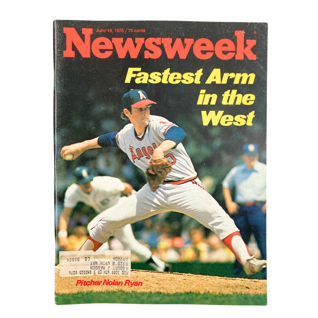 VTG Newsweek Magazine June 16 1975 Nolan Ryan Fastest Arm in the West