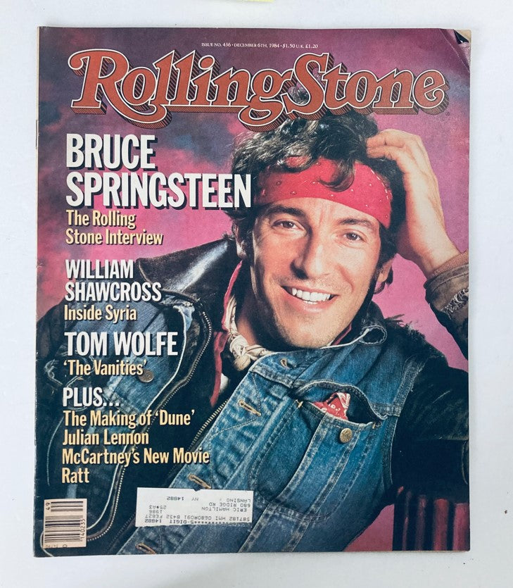 VTG Rolling Stone Magazine December 6 1984 Issue No. 436 Bruce Springsteen