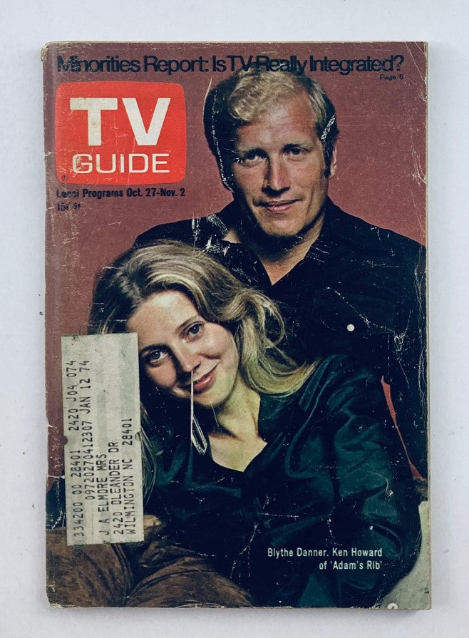 TV Guide Magazine October 27 1973 #1074 Blythe Danner North Carolina Ed.