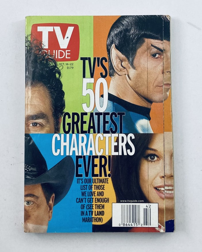 TV Guide Magazine October 16 1999 Great Characters Tampa-Sarasota Ed. No Label