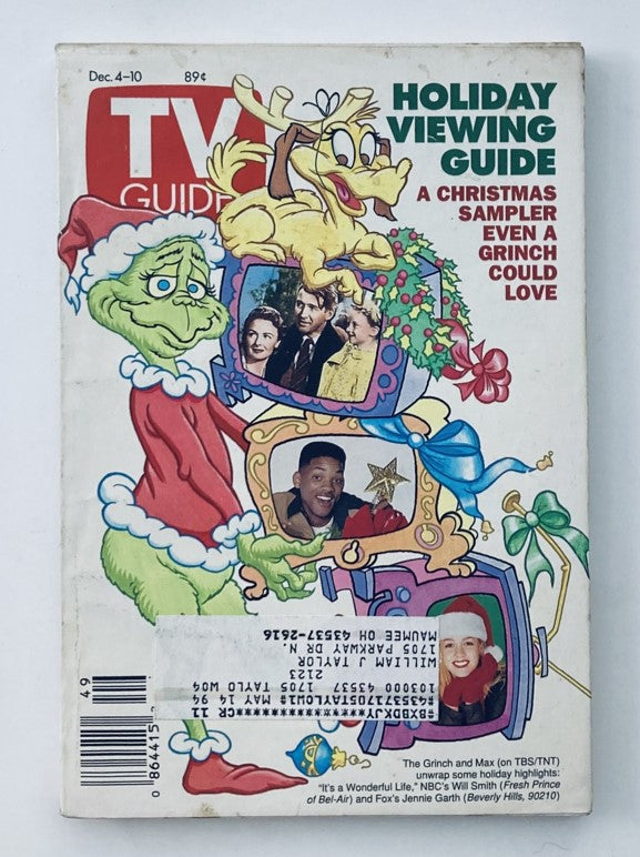 TV Guide Magazine December 4 1993 Will Smith, Jennie Garth Toledo-Lima Ed.