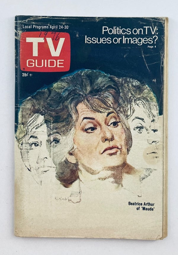 TV Guide Magazine April 24 1976 #1204 Beatrice Arthur WA-Baltimore Ed.