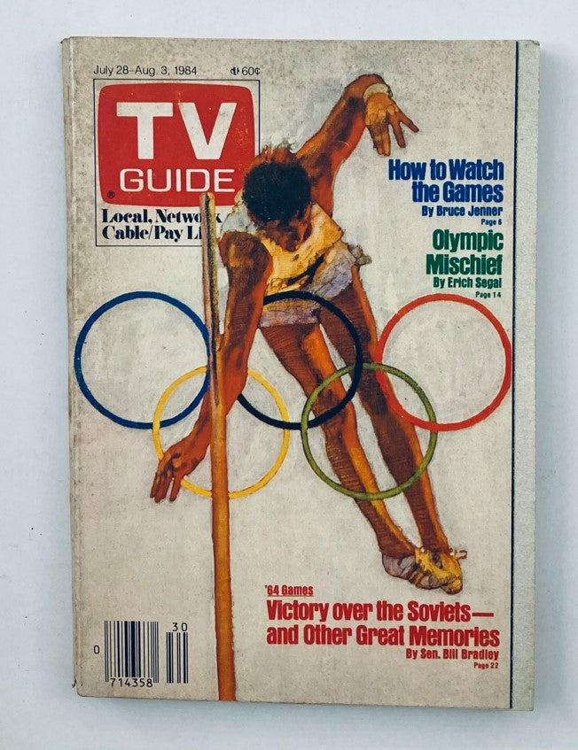 TV Guide Magazine July 28 1984 Olympic Mischief Dayton Ed. No Label