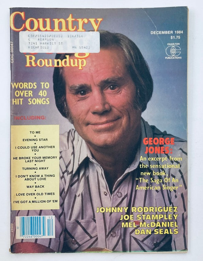 VTG Country Song Roundup Magazine December 1984 George Jones & Joe Stampley