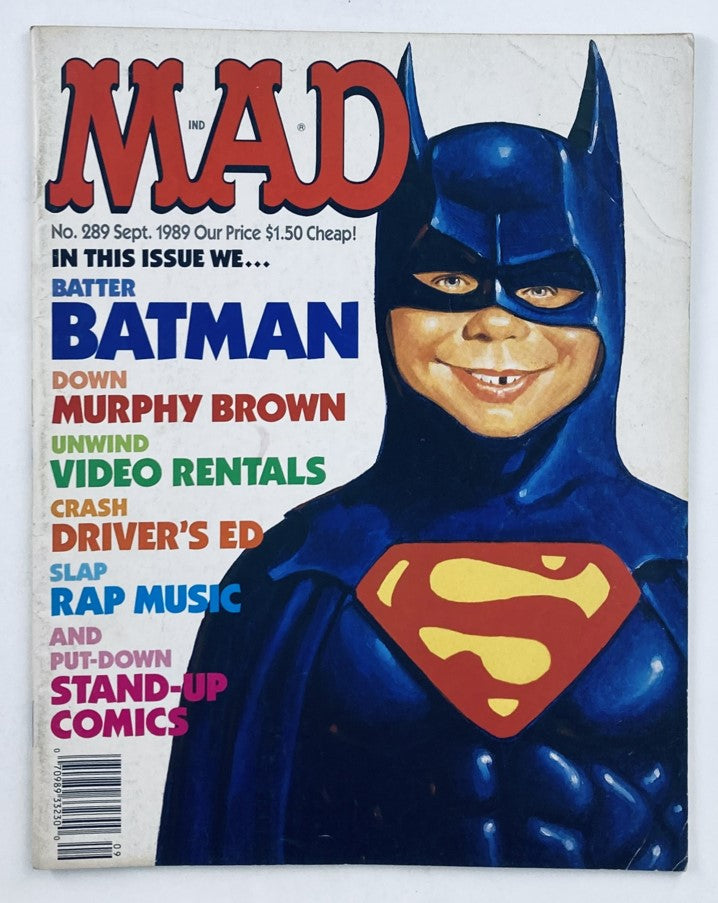 Mad Magazine September 1989 No. 289 We Batter Batman 6.0 FN Fine No Label