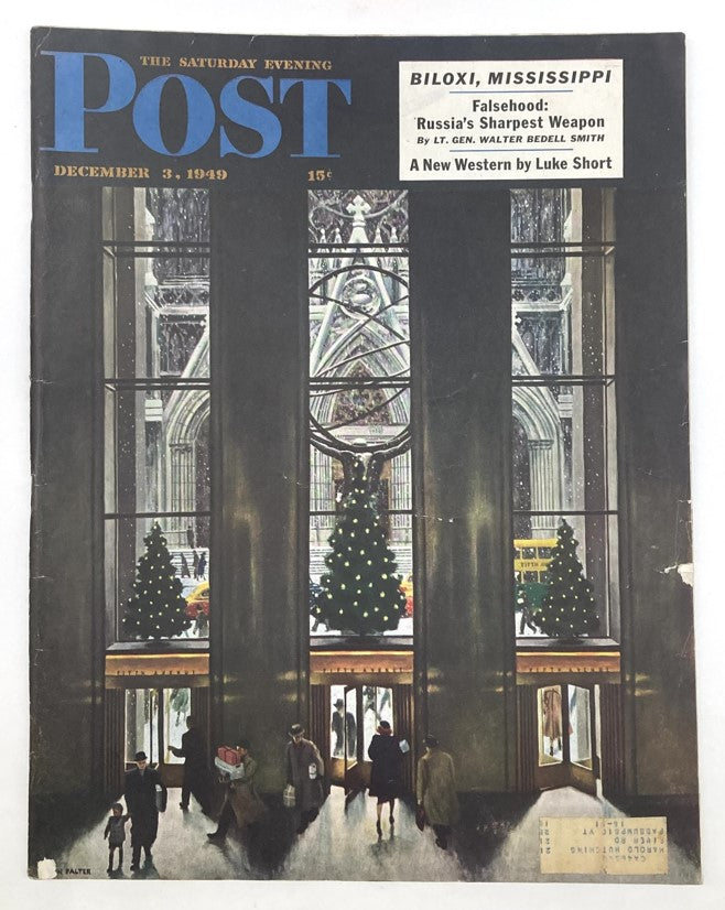 Saturday Evening Post Magazine December 3 1949 Illustrated Cover by John Falter