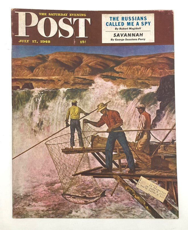 Saturday Evening Post Magazine July 17 1948 Illustrated Cover by John Atherton