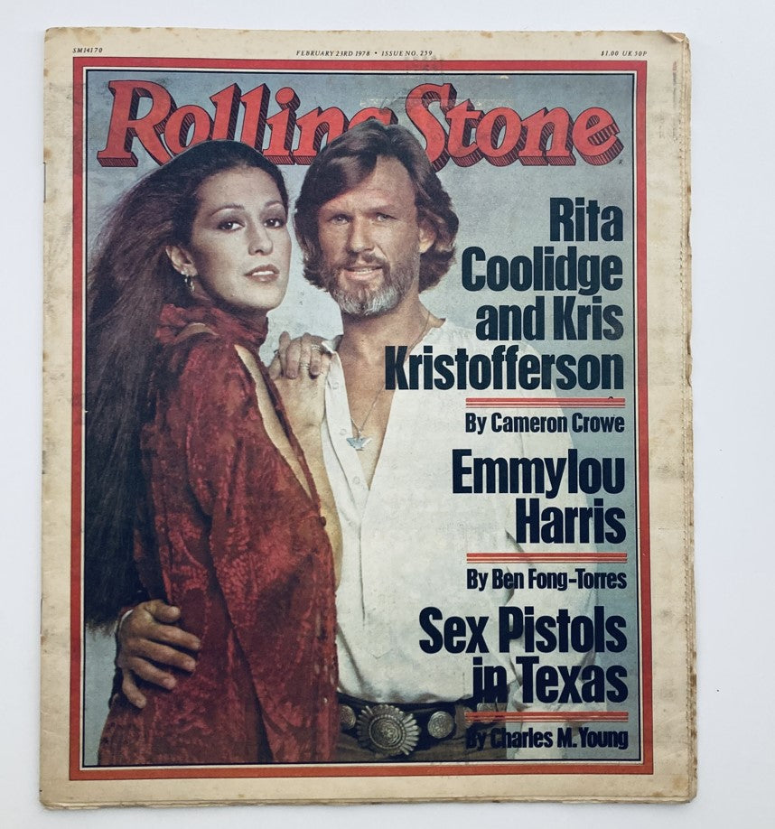 VTG Rolling Stone Magazine February 23 1978 No. 259 Rita and Kris No Label