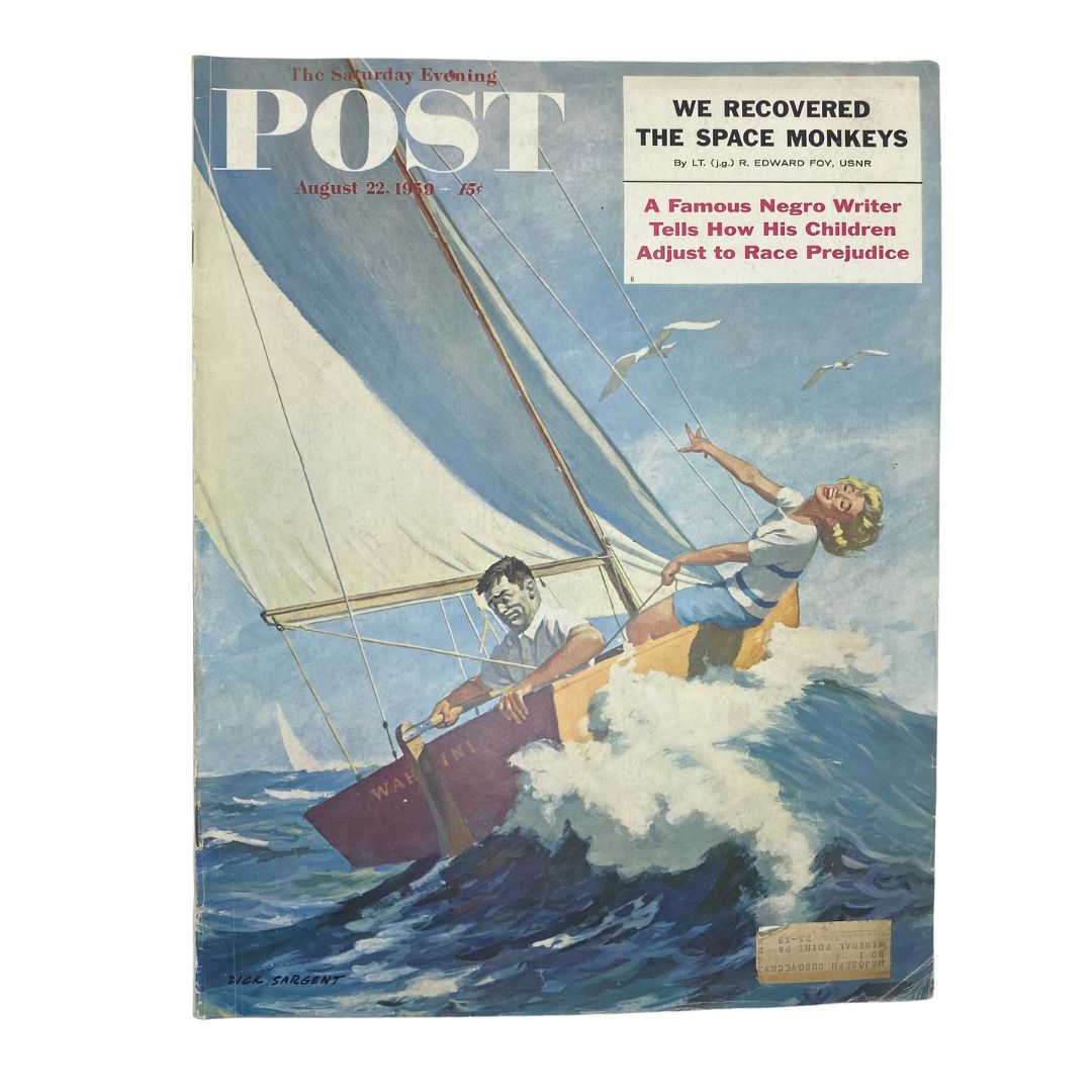 Saturday Evening Post Magazine August 22 1959 Sailor & Model - Dick Sargent