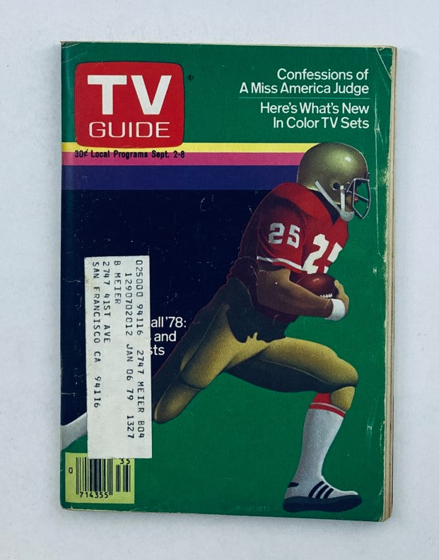 TV Guide Magazine September 2 1978 #1327 Guick Koock San Francisco Metro Ed.