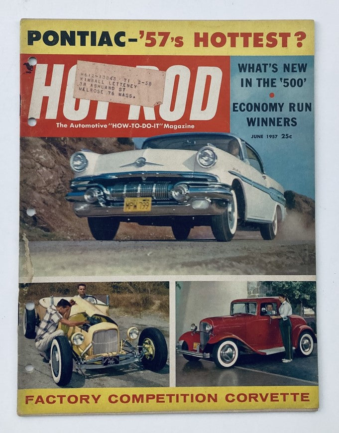 VTG Hot Rod Magazine June 1957 Factory Competition Corvette