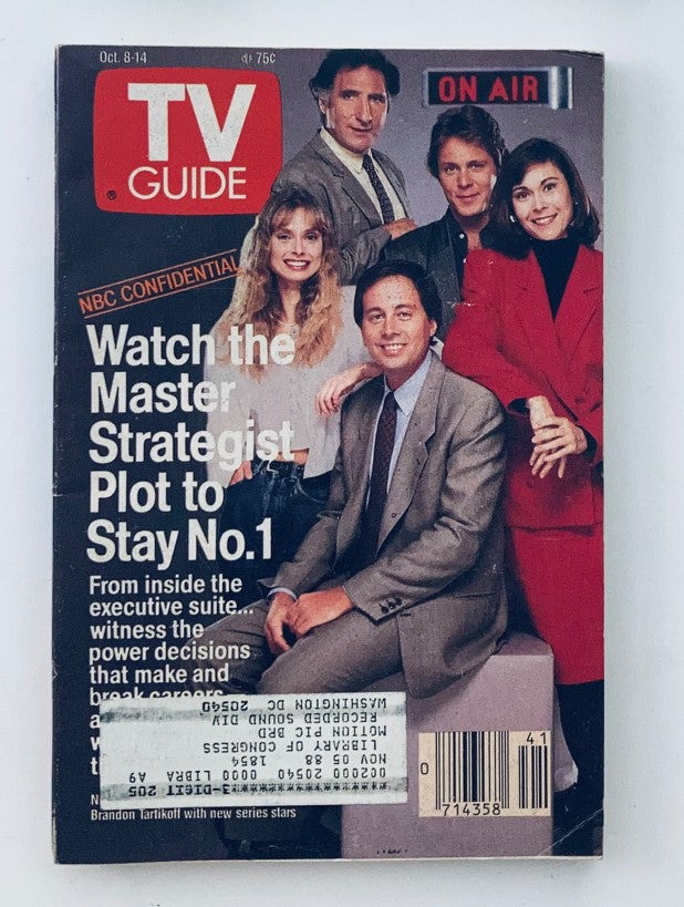 TV Guide Magazine October 8 1988 Brandon Tartikoff, Gary Cole WA-Baltimore Ed.