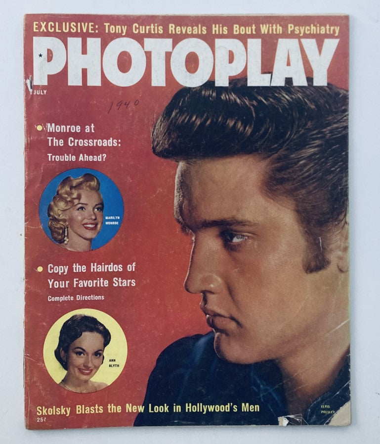 VTG Photoplay July 1957 Vol 52 No. 1 Elvis Presley, Marilyn Monroe No Label