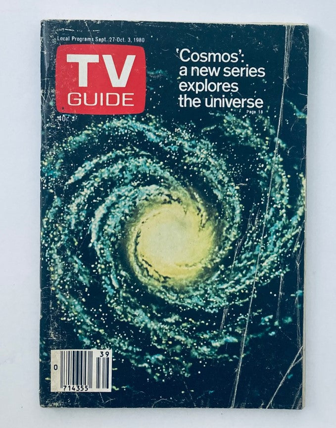 TV Guide Magazine September 27 1980 Cosmos Universe Kansas State Ed. No Label