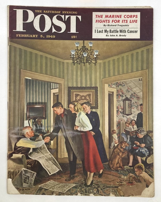 Saturday Evening Post Magazine February 5 1949 John Falter Good Interior