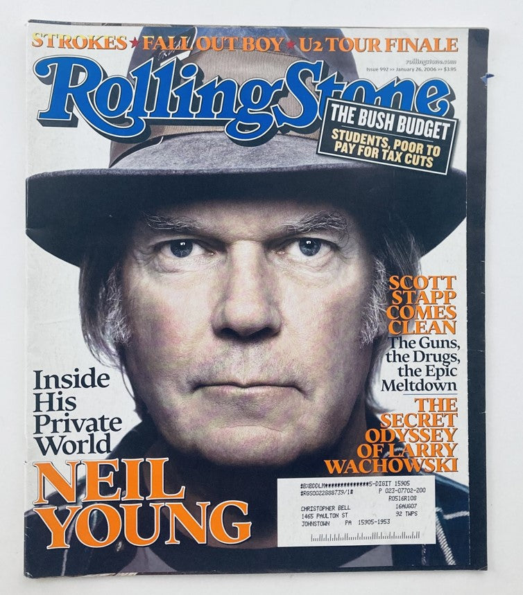 Rolling Stone Magazine January 26 2006 Issue 992 Private World of Neil Young