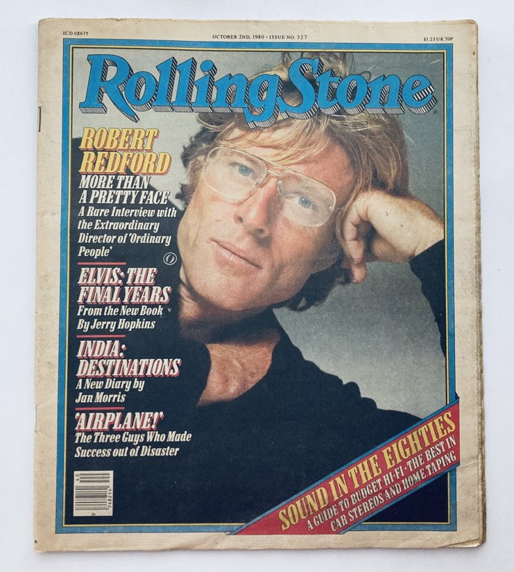 VTG Rolling Stone Magazine October 2 1980 Issue 327 Robert Redford No Label