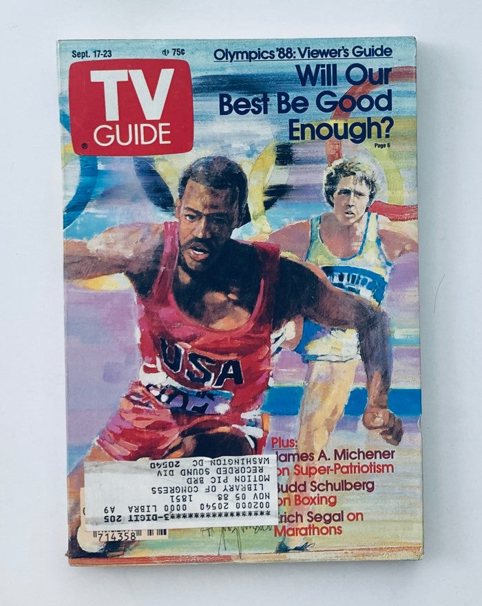 TV Guide Magazine September 17 1988 The Olympics '88 WA-Baltimore Ed.