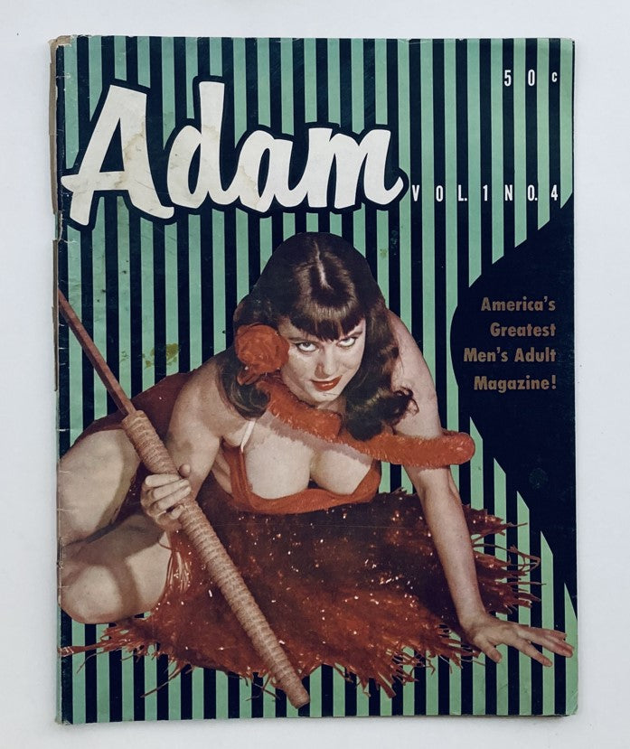 VTG Adam Magazine February 1957 Vol 1 No. 4 Naughty Nudes of Gay Paree No Label
