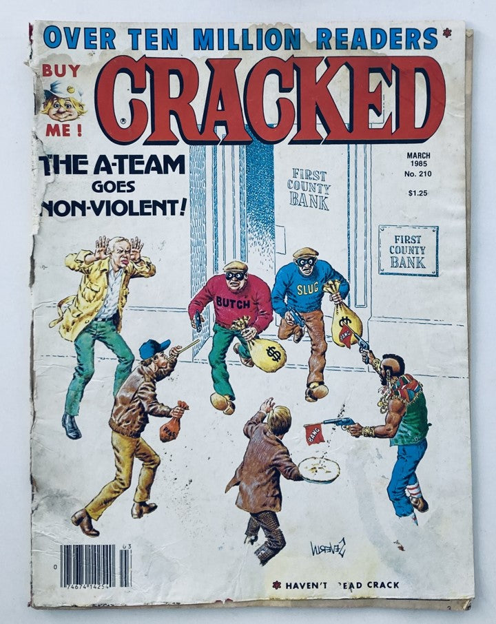 VTG Cracked Magazine March 1985 No. 210 The A-Team 2.0 GD Good No Label