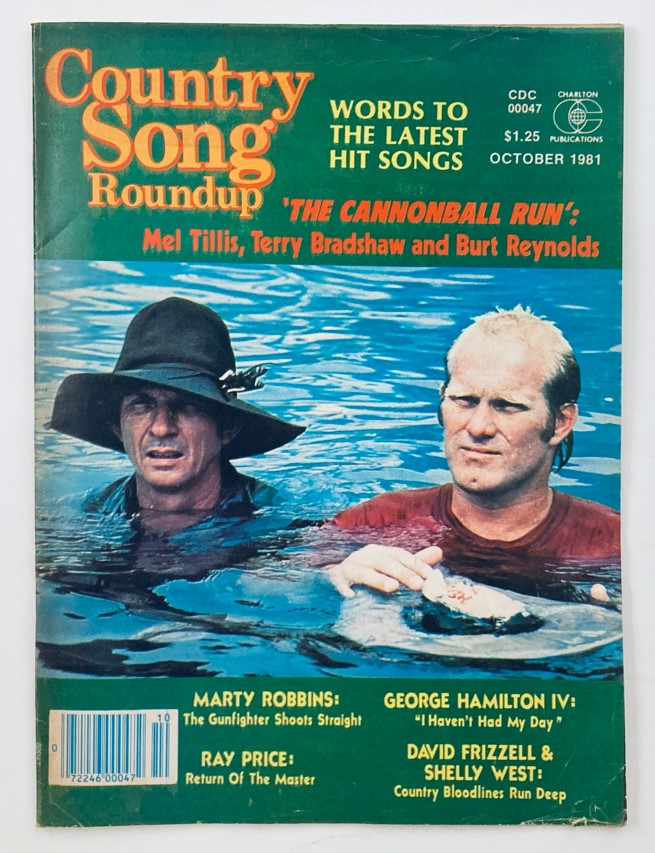 VTG Country Song Roundup Magazine October 1981 The Cannonball Run No Label