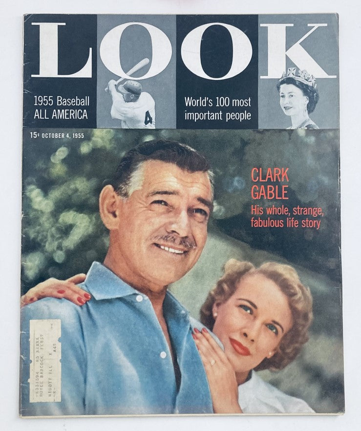 VTG Look Magazine October 4 1955 Vol 19 No. 20 Clark Gable and his Wife