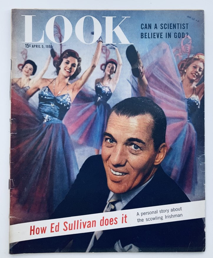 RES* VTG Look Magazine April 5 1955 Vol 19 No. 7 Ed Sullivan No Label