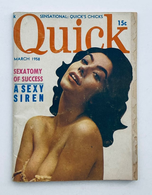 VTG Quick Pocket Magazine March 1958 Vol 2 No. 10 A Sexy Siren No Label