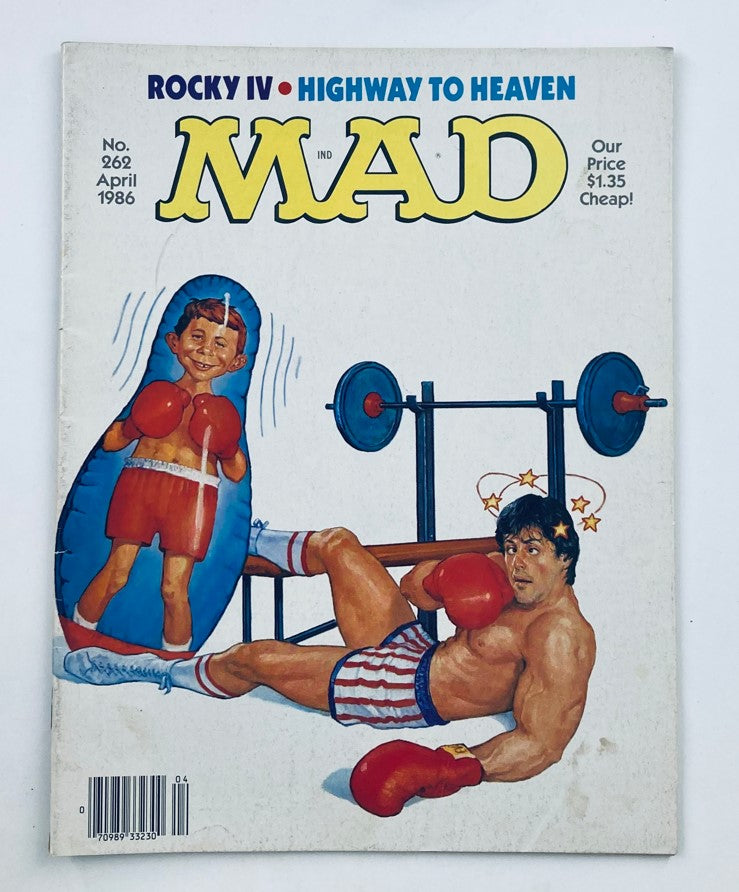 Mad Magazine April 1986 No. 262 Rocky IV Sylvester Stallone 6.0 FN Fine No Label