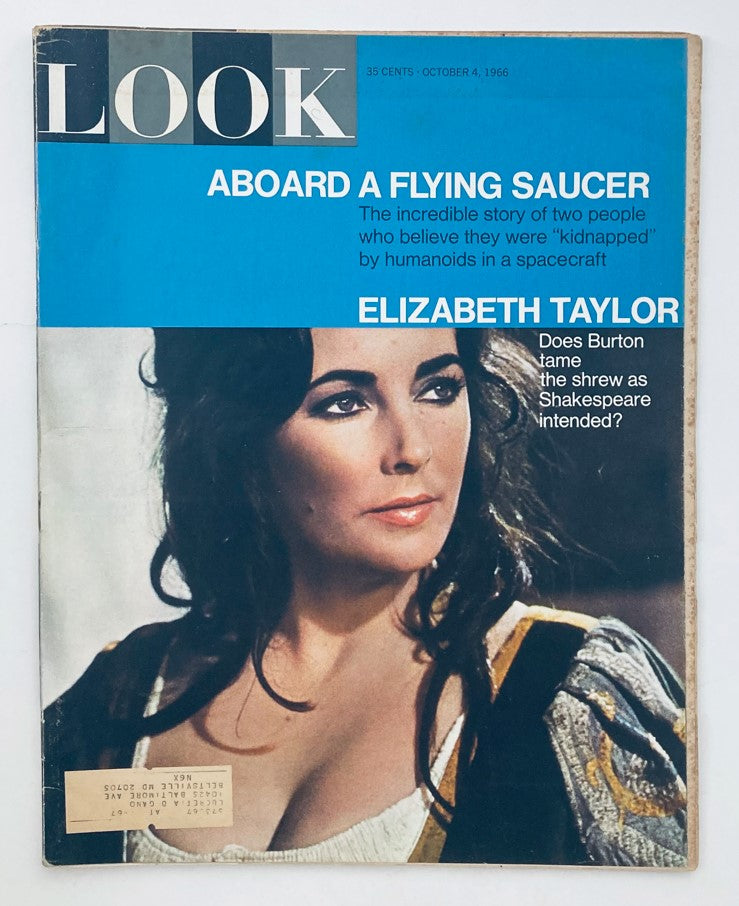 RES* VTG Look Magazine October 4 1966 Vol 30 No. 20 Elizabeth Taylor Portrait